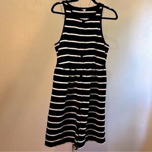J. Crew navy/white striped sleeveless dress, 100% cotton. Size S. Like new.